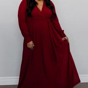 *EDIT* Baltic Born Lydia Burgundy Maxi Dress